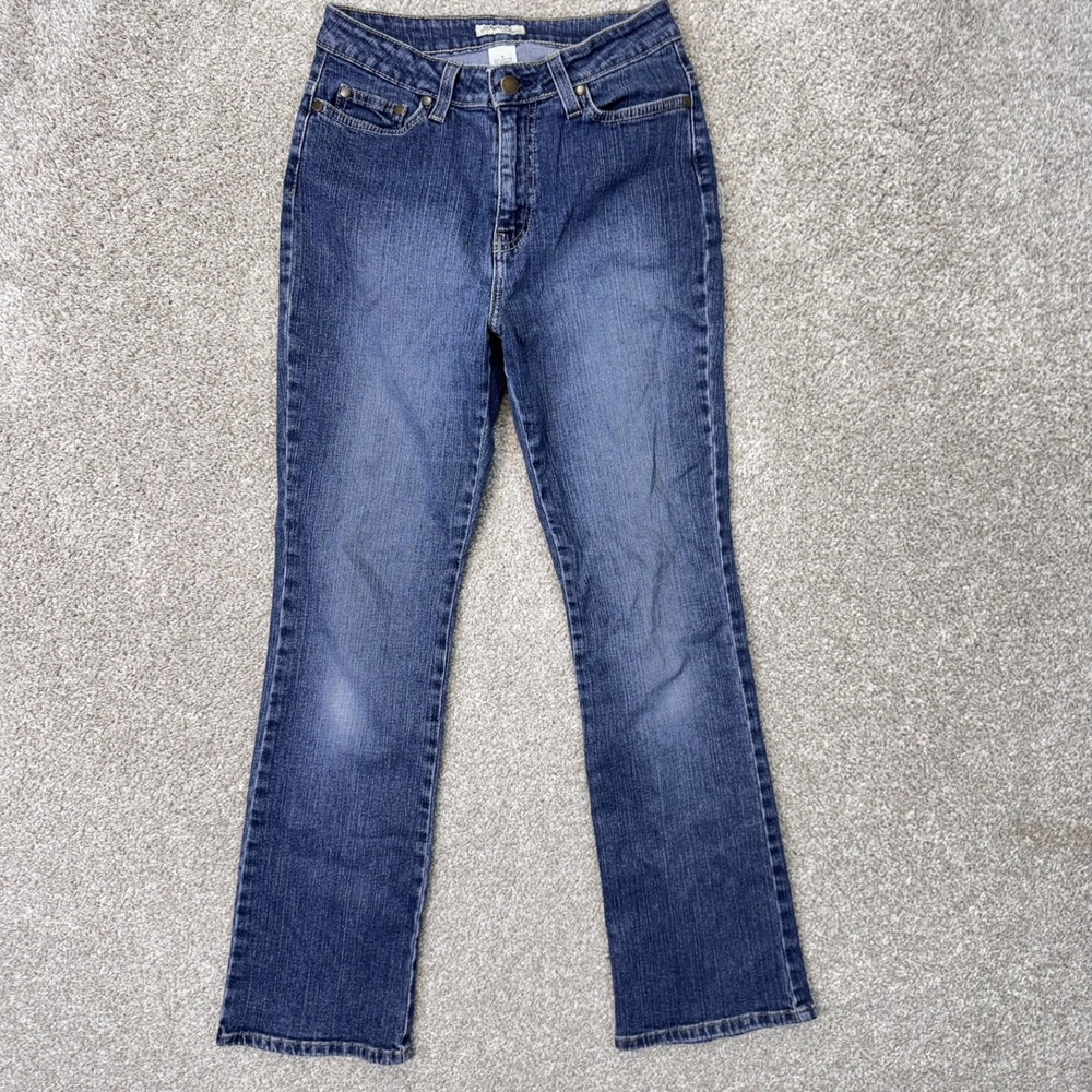 St. John's Bay Jeans Women 4 Stretch Boot Blue Denim EUC